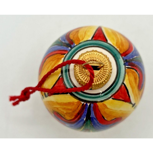 Vintage Deruta Ceramiche Italian Pottery Christmas Ornament U255 - Picture 2 of 3